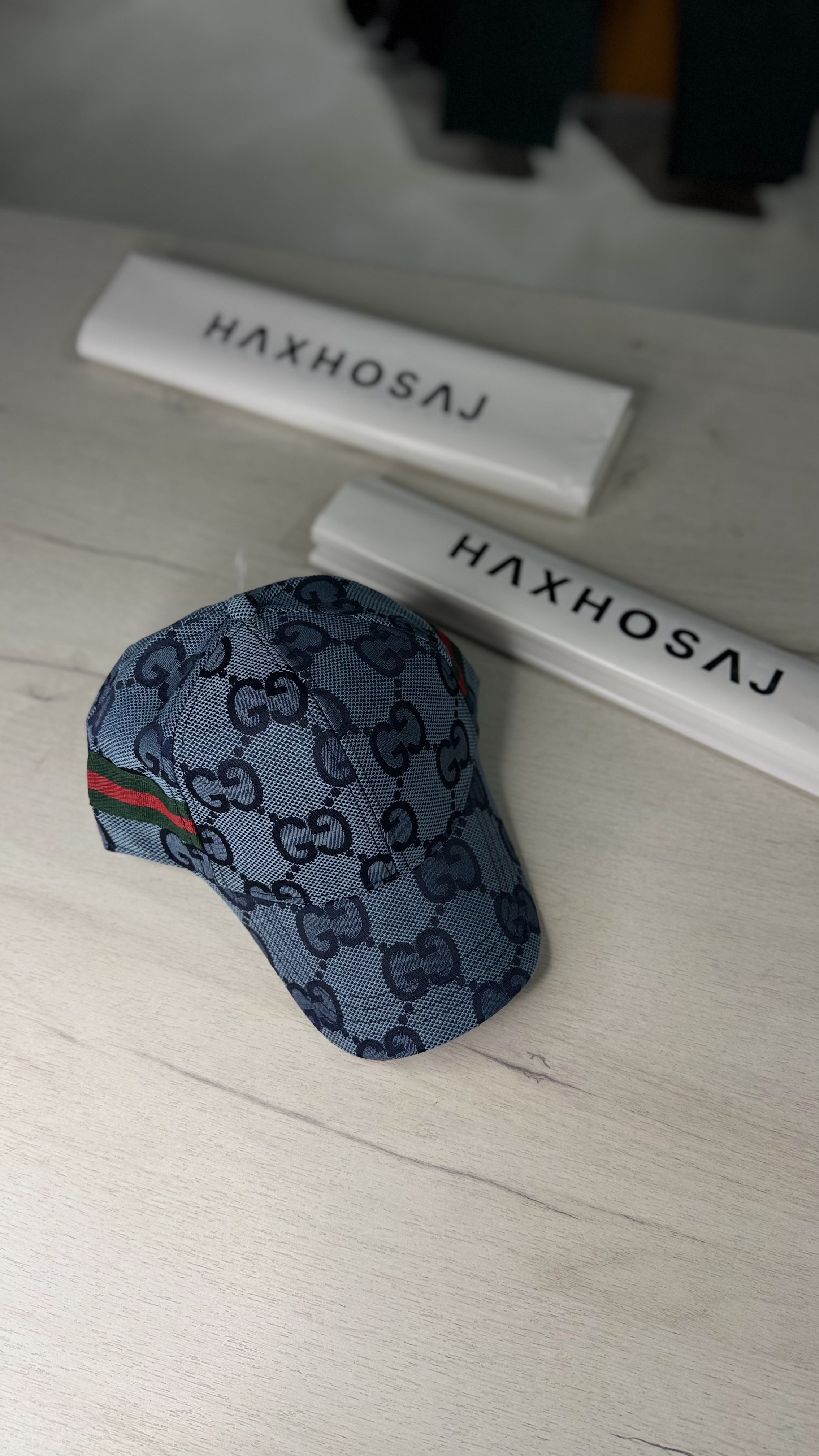GUCCI CAP ALLOVER Blue