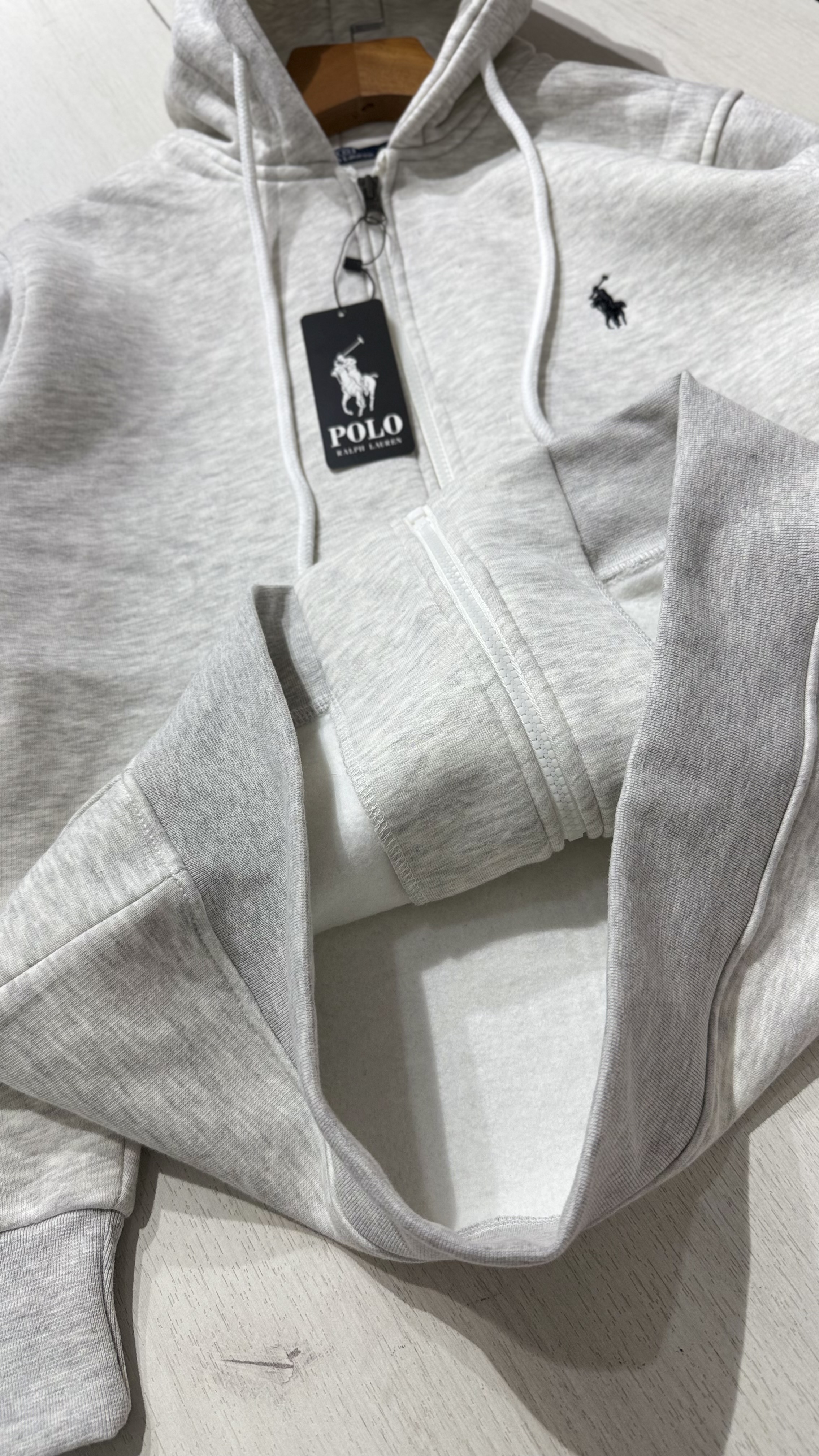 POLO ZIPPER SILVER CREST