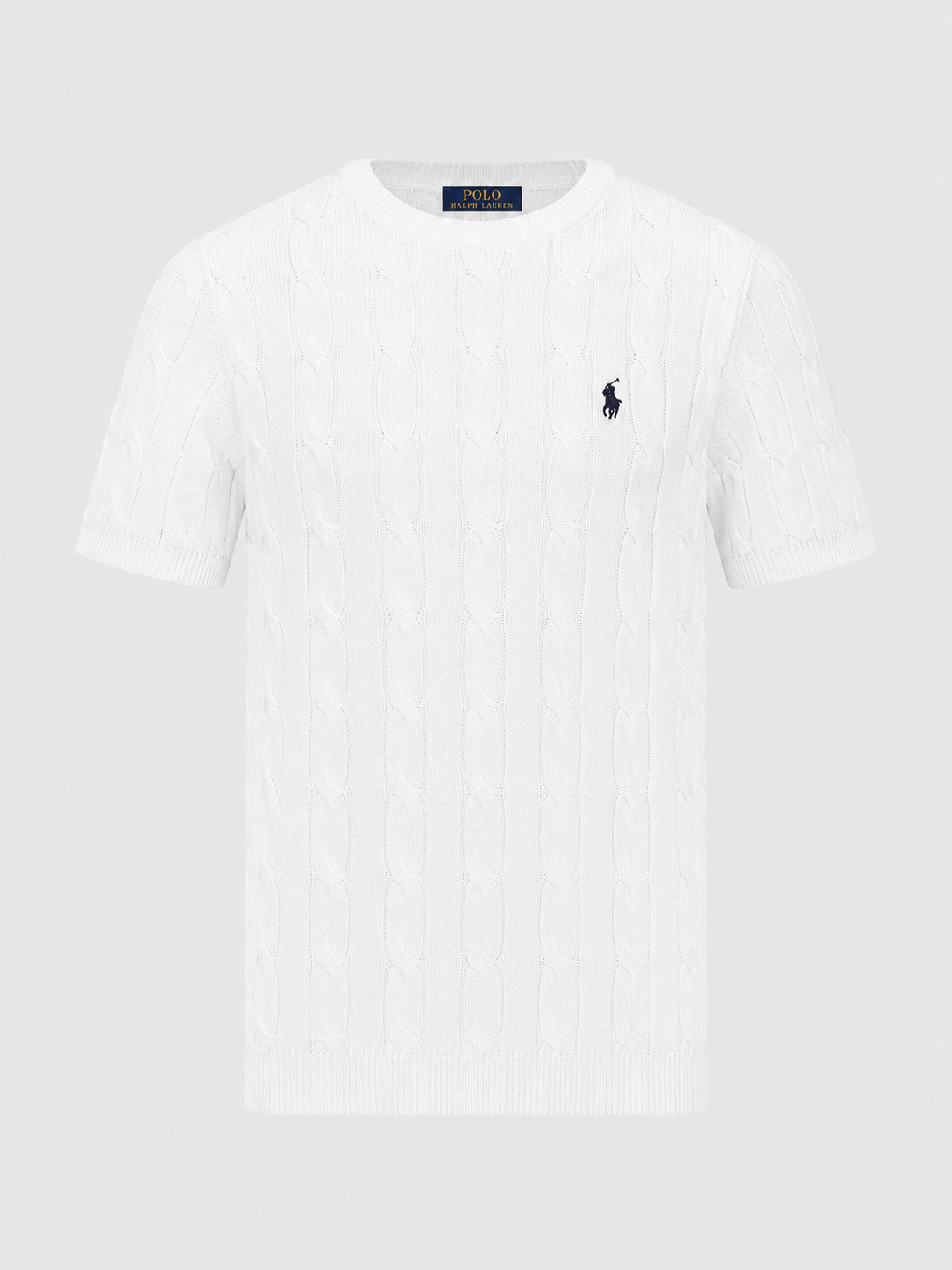 Polo CableKnit white
