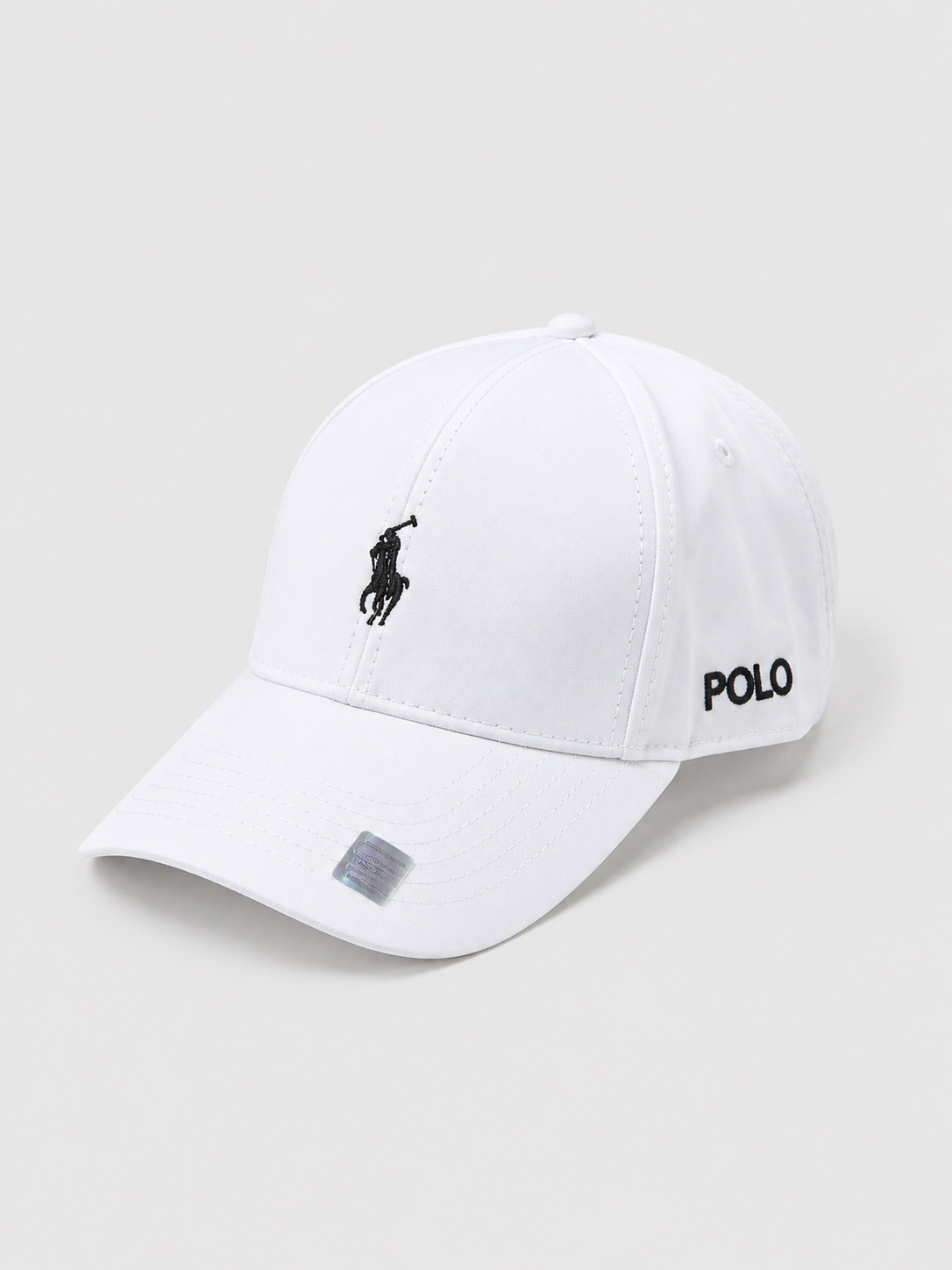 White Polo cap - Black detail 7