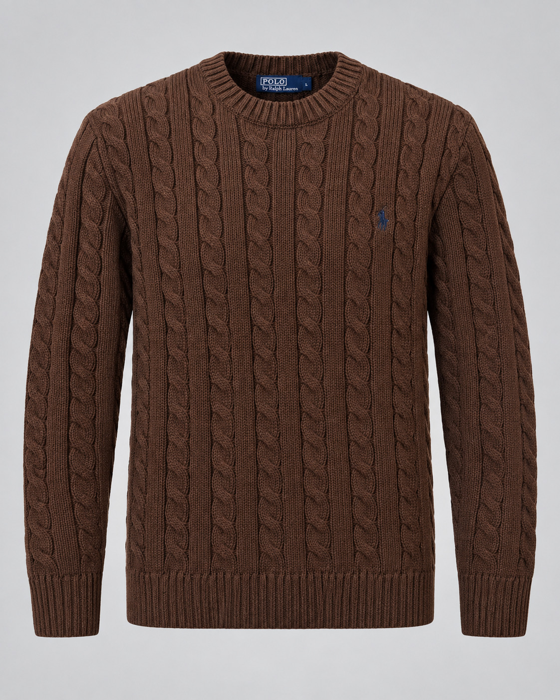 POLO RL Cable Knit – Kafe
